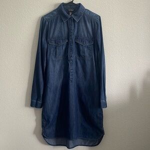 White House Black Market Dress Chambray Women Size 8